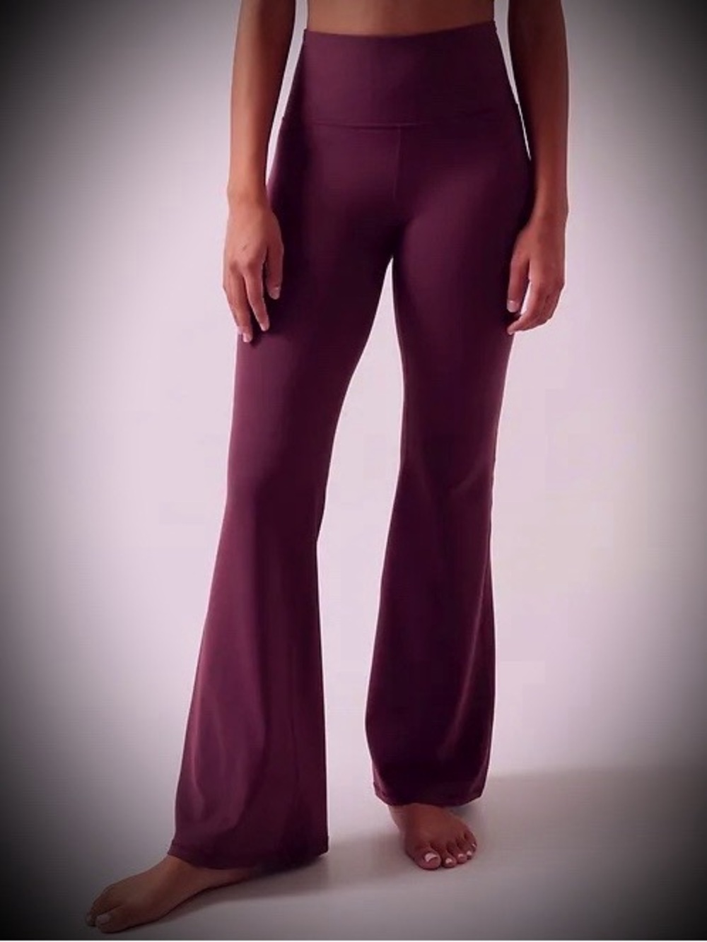 Athleta High-Waist Flared Elation Leggings - Deep Purple